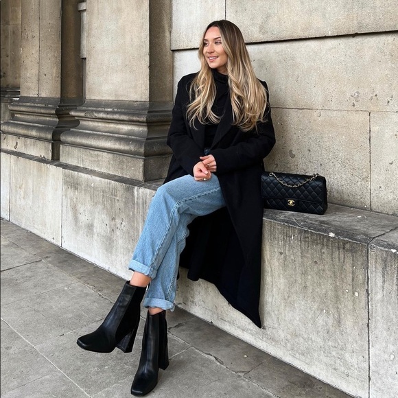 Zara oversized wool coat with patch pockets bloggers fav - Picture 8 of 16